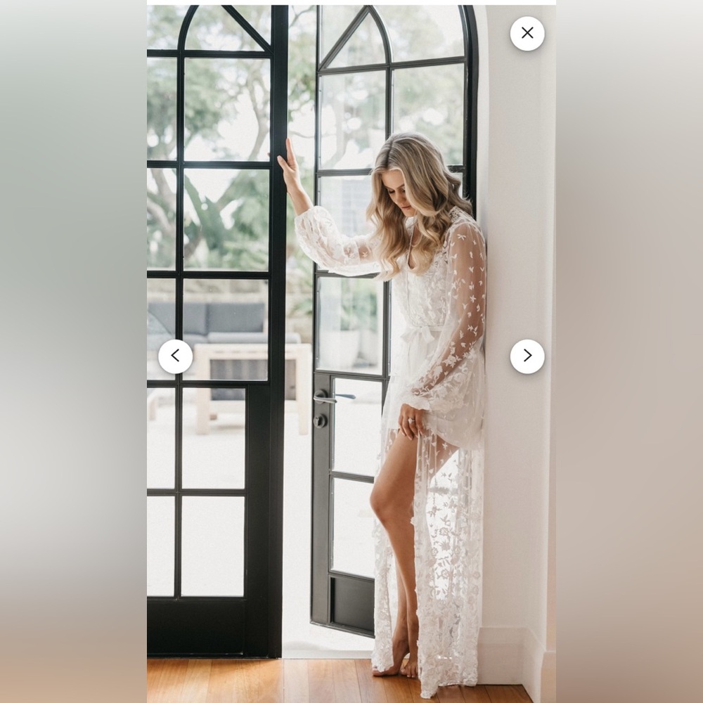 Adele lace maxi bridal robe by LeRose!